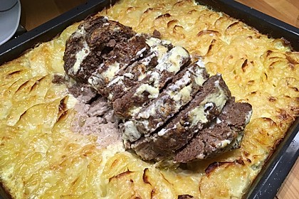 Hackbraten mit Kartoffeln in Sahne 54