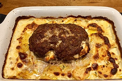 Hackbraten mit Kartoffeln in Sahne 34