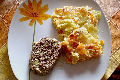 Hackbraten mit Kartoffeln in Sahne 5