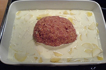 Hackbraten mit Kartoffeln in Sahne 61