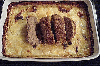 Hackbraten mit Kartoffeln in Sahne 58