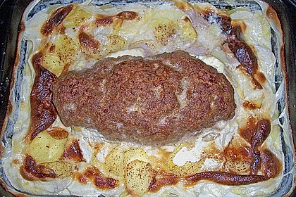 Hackbraten mit Kartoffeln in Sahne 31