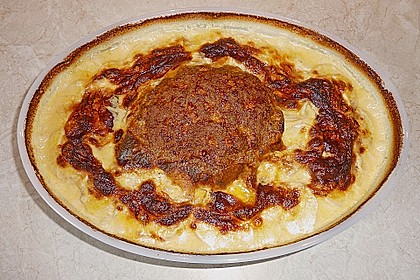 Hackbraten mit Kartoffeln in Sahne 13
