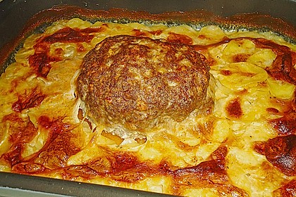 Hackbraten mit Kartoffeln in Sahne 8