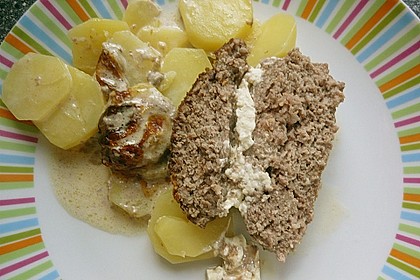 Hackbraten mit Kartoffeln in Sahne 38