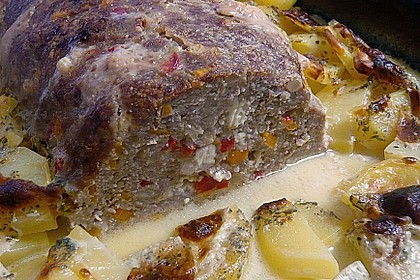Hackbraten mit Kartoffeln in Sahne 20