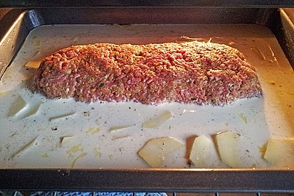 Hackbraten mit Kartoffeln in Sahne 50