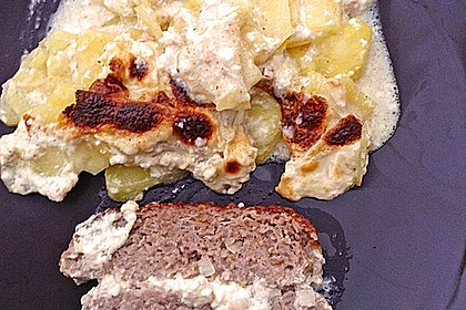 Hackbraten mit Kartoffeln in Sahne 48