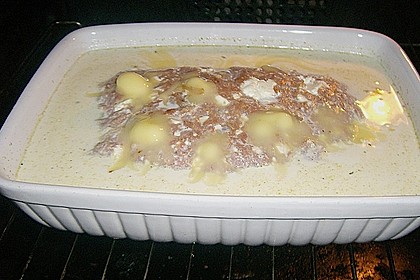 Hackbraten mit Kartoffeln in Sahne 63