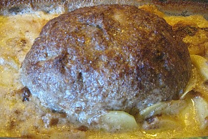 Hackbraten mit Kartoffeln in Sahne 64