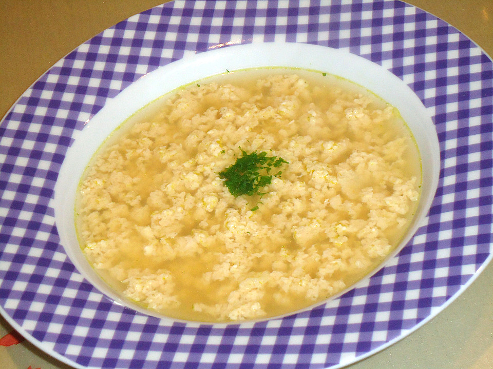 Hühnerbouillon mit Ei und Parmesan von plumbum Chefkoch.de
