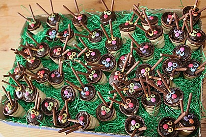 Kleine Kuchen im Waffelbecher 29