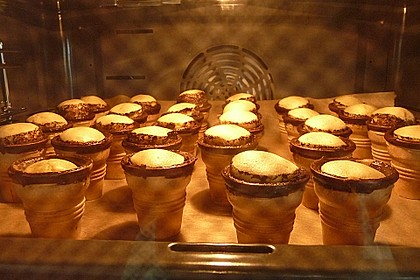 Kleine Kuchen im Waffelbecher 270