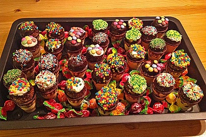 Kleine Kuchen im Waffelbecher 42