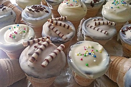 Kleine Kuchen im Waffelbecher 284