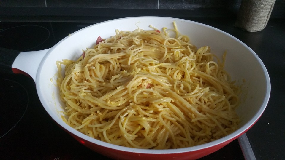 Nudeln mit Käse, Schinken und Ei von jojo319 | Chefkoch.de