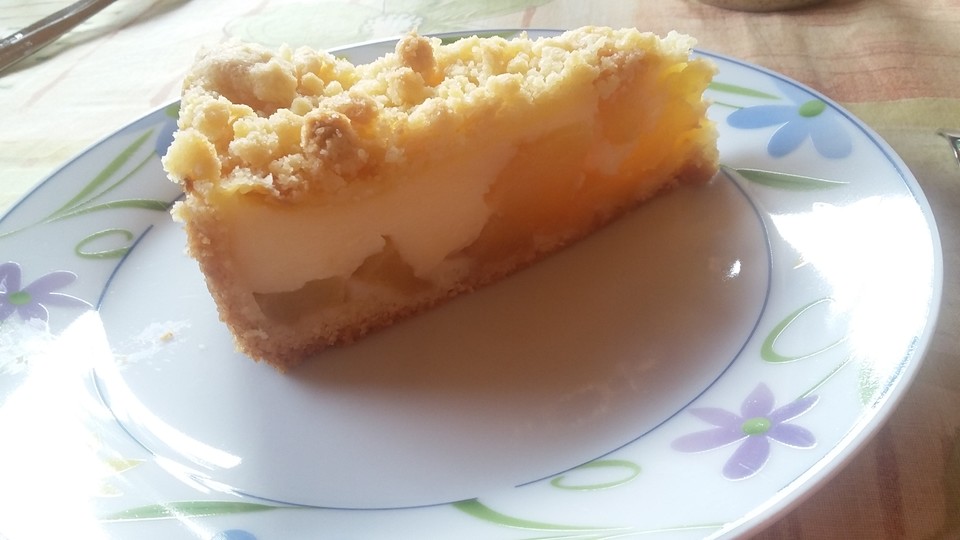 Leichter Apfelkuchen mit Vanillepudding und Streuseln von Lorina ... Leichter Apfelkuchen mit Vanillepudding und Streuseln von Lorina ...