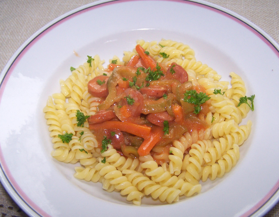 Pfannengericht mit Möhren, Paprika und Speck von abayomiq | Chefkoch.de