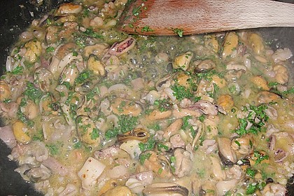 Spaghetti mit Garnelen 37