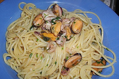 Spaghetti mit Garnelen 33