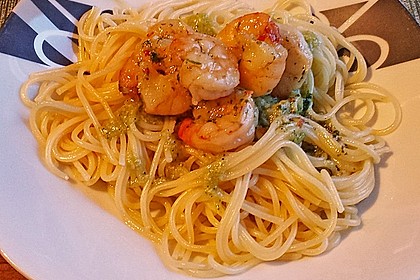 Spaghetti mit Garnelen 7