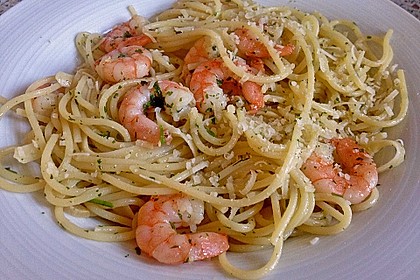 Spaghetti mit Garnelen 15