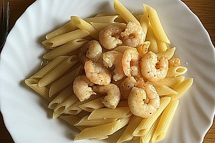 Spaghetti mit Garnelen 38
