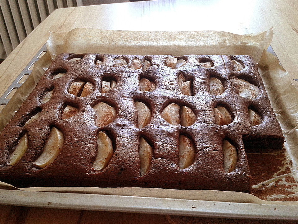 Schoko - Apfel - Kuchen vom Blech von MeiLing | Chefkoch.de