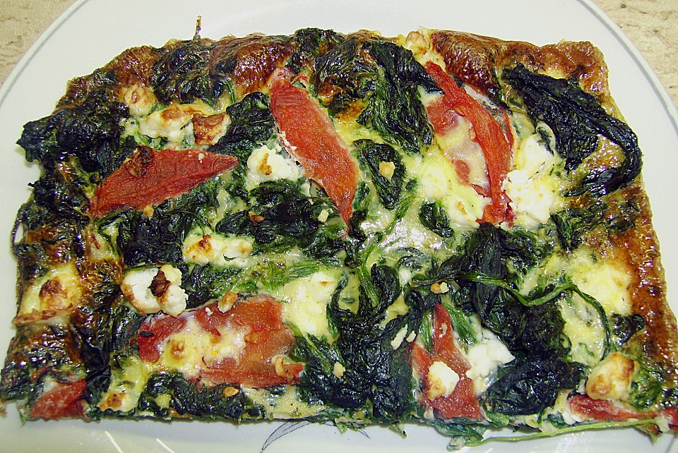 Spinat-Frittata vom Blech mit Feta-Käse und Tomaten von Nicky0110 ...