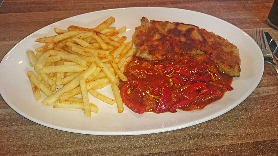 Zubereitung von Zigeunerschnitzel