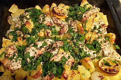 Hähnchenschenkel in Zitronen - Knoblauch - Sauce 6