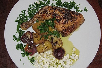 Hähnchenschenkel in Zitronen - Knoblauch - Sauce 7