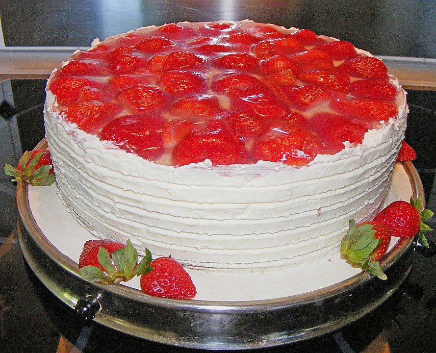 Frische Erdbeertorte von MissBuffington | Chefkoch.de