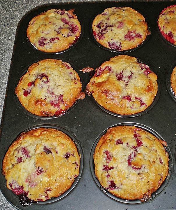 Muffins mit Himbeeren und weißer Schokolade von cremehase | Chefkoch.de