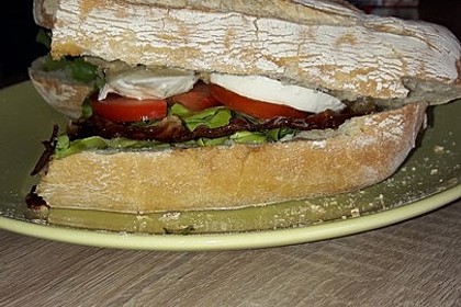 Caprese Bacon Ciabatta Sandwich 21