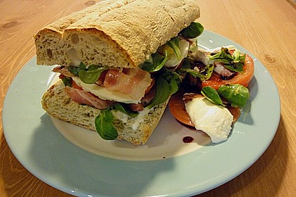 Caprese Bacon Ciabatta Sandwich 1