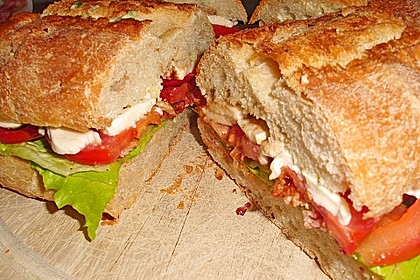 Caprese Bacon Ciabatta Sandwich 11