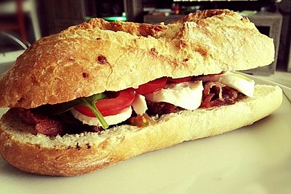 Caprese Bacon Ciabatta Sandwich 10