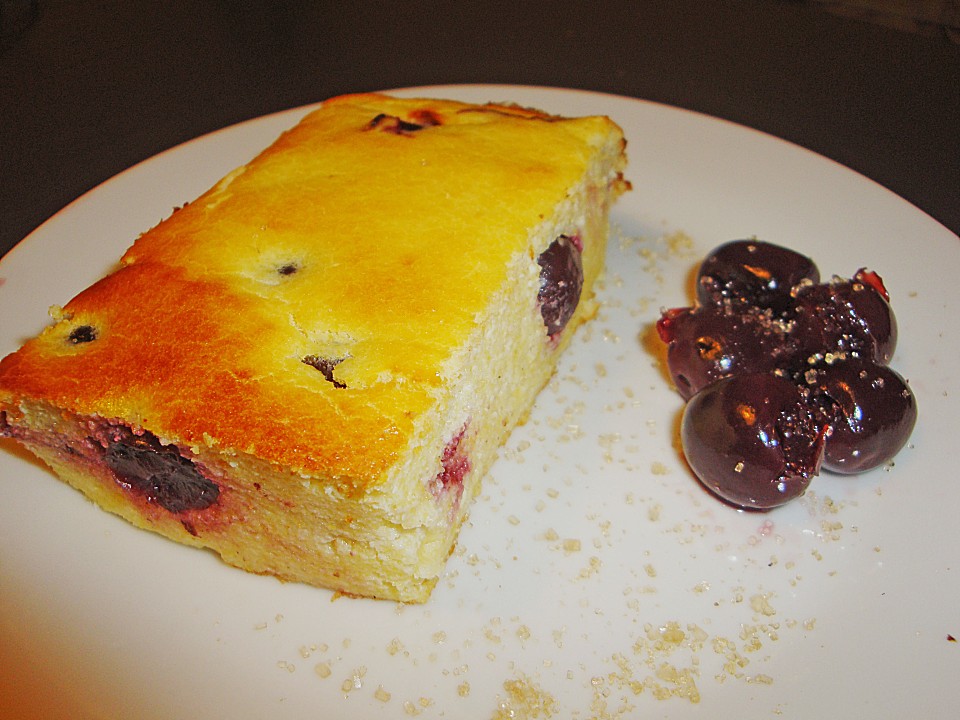 Polenta - Quark - Auflauf mit Kirschen von katzemurna | Chefkoch.de