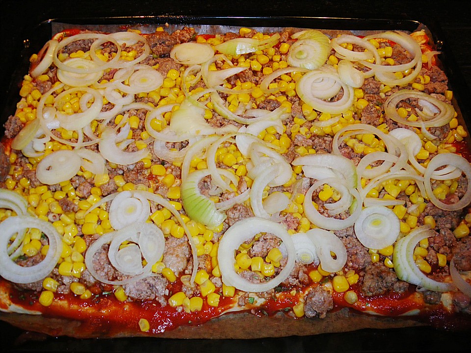 Hackfleisch - Pizza mit Sauce Hollandaise von Didoja48 | Chefkoch.de