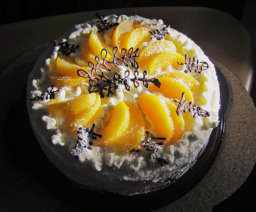 Kokos - Pfirsich - Torte von Kruemel2125 | Chefkoch.de