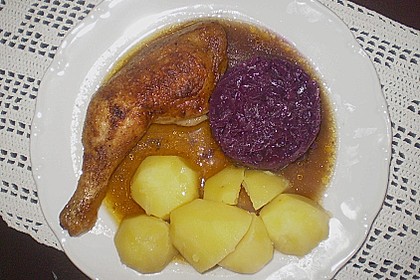 Knusprige Hähnchenkeulen / Hähnchenschenkel aus dem Ofen 61