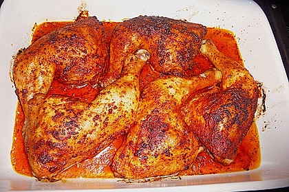 Knusprige Hähnchenkeulen / Hähnchenschenkel aus dem Ofen 81