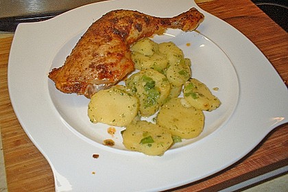 Knusprige Hähnchenkeulen / Hähnchenschenkel aus dem Ofen 60