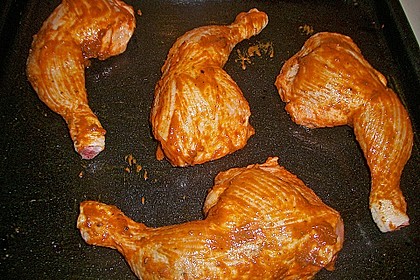 Knusprige Hähnchenkeulen / Hähnchenschenkel aus dem Ofen 116