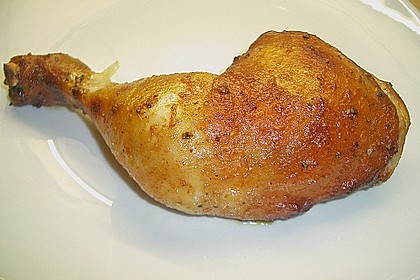Knusprige Hähnchenkeulen / Hähnchenschenkel aus dem Ofen 20
