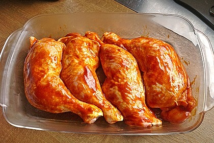 Knusprige Hähnchenkeulen / Hähnchenschenkel aus dem Ofen 63