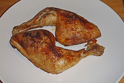 Knusprige Hähnchenkeulen / Hähnchenschenkel aus dem Ofen 43