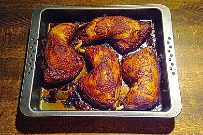 Knusprige Hähnchenkeulen / Hähnchenschenkel aus dem Ofen 94