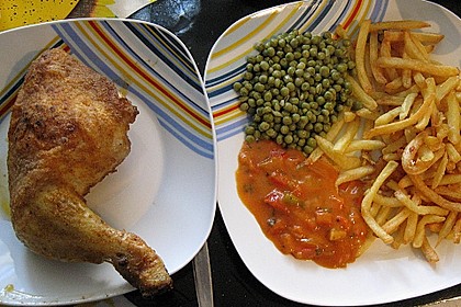 Knusprige Hähnchenkeulen / Hähnchenschenkel aus dem Ofen 28